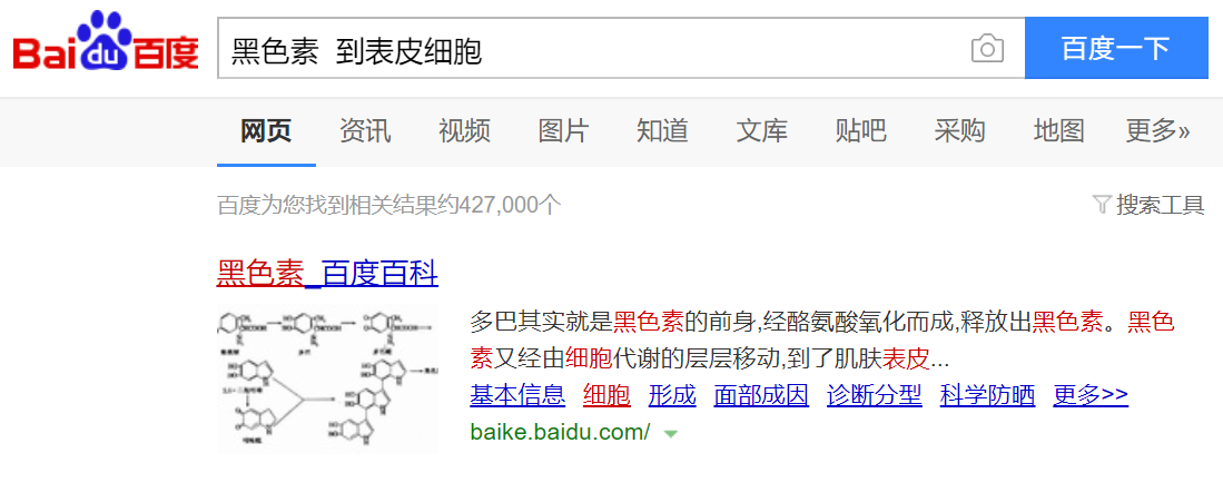 百度(Baidu)での検索結果